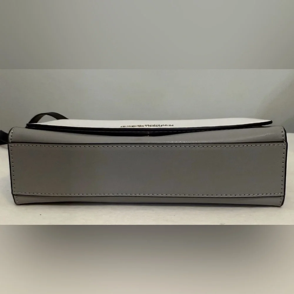 Kate Spade Carson Color Block Black Gray and White Leather Crossbody Bag